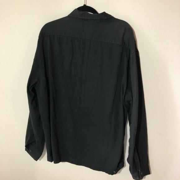 Stussy mens L black zip up lightweight cotton jacket workwear streetwear surfer - Picture 2 of 13